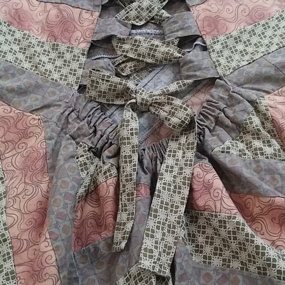 Festival Boho Patchwork Mini Dress Handmade - Picture 5 of 15